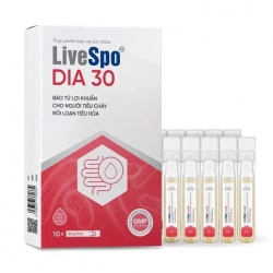 LiveSpo DIA 30 10 ống x 5ml - Bào Tử Lợi Khuẩn Cho Người Tiêu Chảy Rối Loạn Tiêu Hóa LiveSpo DIA 30 10 ống x 5ml - Bào Tử Lợi Khuẩn Cho Người Tiêu Chảy Rối Loạn Tiêu Hóa
