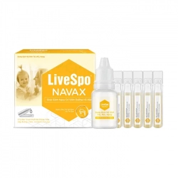 LiveSpo NAVAX Kids 5 ống x 5ml - Xịt mũi giúp giảm nguy cơ viêm đường hô hấp cho trẻ 0-2 tuổi