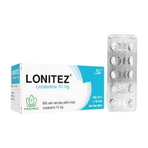 Lonitez 10mg Fremed 10 vỉ x 10 viên (Loratadine)