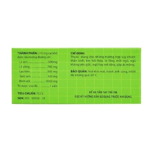 Lopassi Trường Thọ 10 vỉ x 10 viên - Hỗ trợ dưỡng tâm an thần