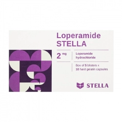 Loperamide Stella 2mg 5 vỉ x 10 viên Loperamide Stella 2mg 5 vỉ x 10 viên