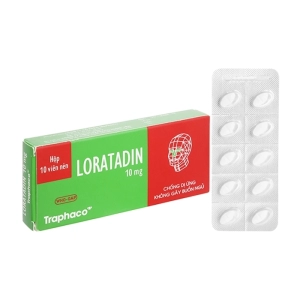 Loratadin 10mg Traphaco 1 vỉ x 10 viên Loratadin 10mg Traphaco 1 vỉ x 10 viên