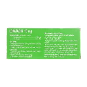 Loratadin 10mg Traphaco 1 vỉ x 10 viên Loratadin 10mg Traphaco 1 vỉ x 10 viên