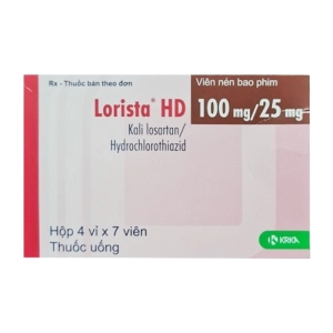 Lorista HD 100mg/25mg Krka 4 vỉ x 7 viên (Losartan + Hydrochlorothiazid)