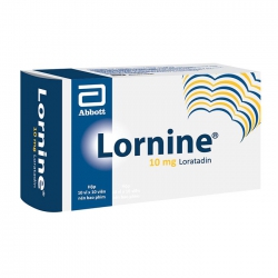 Lornine 10mg Abbott, Hộp 10 vỉ x 10 viên