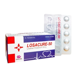 Losacure-50 Gracure 10 vỉ x 10 viên (Losartan Kali)