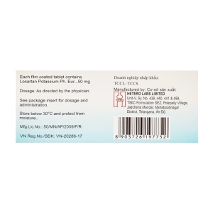 Losagen 50 Hetero Drugs 3 vỉ x 10 viên