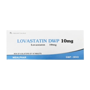Lovastatin DWP 10mg Wealphar 6 vỉ x 10 viên (Lovastatin)