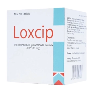 Loxcip 180mg Aurochem 10 vỉ x 10 viên (Fexofenadine)