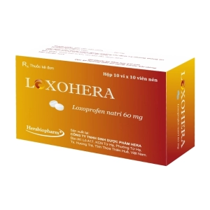 Loxohera 60mg Herabiopharm 10 vỉ x 10 viên (Loxoprofen natri)