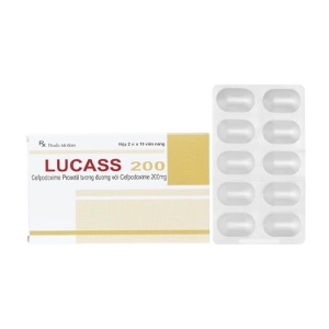 Lucass 200 Maxim 2 vỉ x 10 viên (Cefpodoxim proxetil)