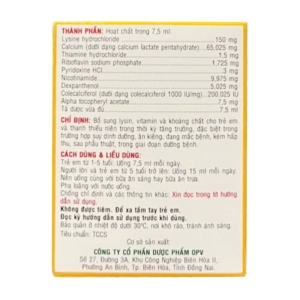 Lycalci OPV 20 ống x 7.5ml (Siro)