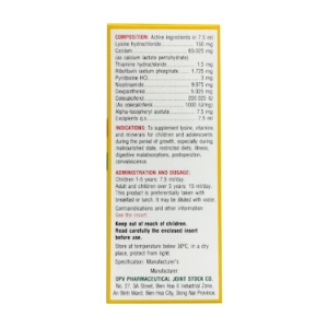 Lycalci OPV chai 60ml (Siro)