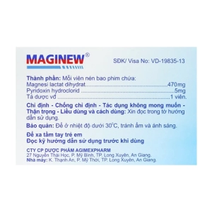 Maginew Agimexpharm 10 vỉ x 10 viên