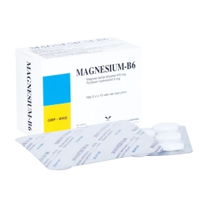 Magnesium-B6 Bidiphar 5 vỉ x 10 viên (Magnesium lactat dihydrat + Vitamin B6)