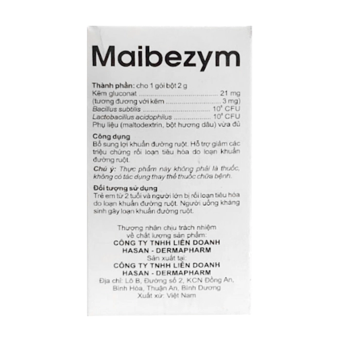 Maibezym Hasan 30 gói x 2g - Bổ sung lợi khuẩn đường ruột Maibezym Hasan 30 gói x 2g - Bổ sung lợi khuẩn đường ruột