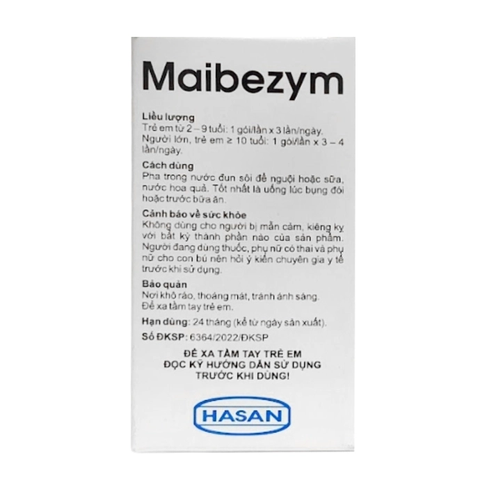 Maibezym Hasan 30 gói x 2g - Bổ sung lợi khuẩn đường ruột Maibezym Hasan 30 gói x 2g - Bổ sung lợi khuẩn đường ruột