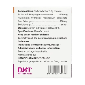 Maltagit Hataphar 30 gói x 3.3g (Attapulgite + Nhôm hydroxit + Magnesi)