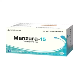 Manzura-15 Davipharm 10 vỉ x 10 viên (Olanzapine)