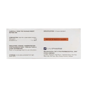 Manzura-5 Davipharm 10 vỉ x 10 viên (Olanzapine)