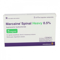 MARCAINE SPINAL HEAVY 0.5%, Hộp 5 ống MARCAINE SPINAL HEAVY 0.5%, Hộp 5 ống