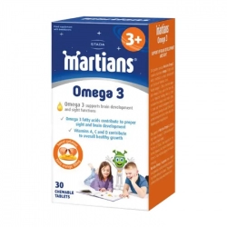 Martians Omega 3 3+ Walmark 30 viên - Viên nhai hỗ trợ phát triển trí tuệ cho trẻ