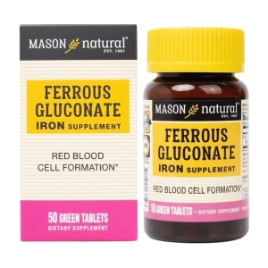 Mason Natural Ferrous Gluconate 50 viên - Viên uống bổ sung sắt