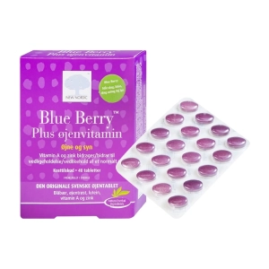 Blue Berry Plus Ojenvitamin New Nordic 2 vỉ x 20 viên - Hỗ  trợ giảm mỏi mắt, khô mắt