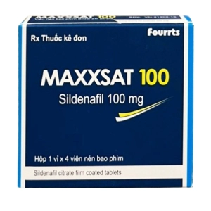 Maxxsat 100 Fourrts 1 vỉ x 4 viên (Sildenafil)
