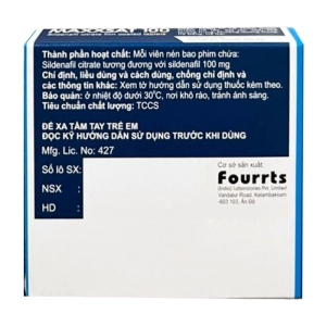 Maxxsat 100 Fourrts 1 vỉ x 4 viên (Sildenafil)