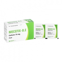 Mecefix-B.E 75mg 20 gói x 1.5g - Cốm pha hỗn dịch uống trị nhiễm khuẩn