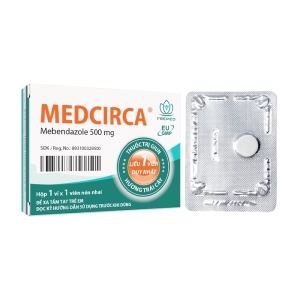Medcirca 500mg Fremed 1 vỉ x 1 viên (Mebendazole)