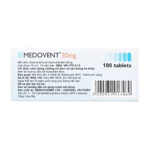 Medovent 30mg Medochemie 10 vỉ x 10 viên