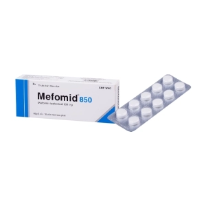 Mefomid 850 Bidiphar 3 vỉ x 10 viên (Metformin hydroclorid)