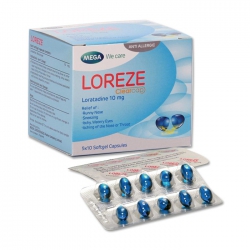 Mega Loreze, Loratidin 10mg, Hộp 50 viên