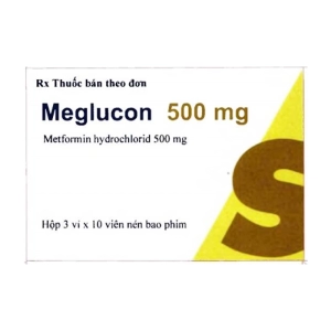 Meglucon 500mg Lek 3 vỉ x 10 viên (Metformin)