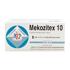 Mekozitex 10 Mekophar 10 vỉ x 15 viên (Cetirizine)