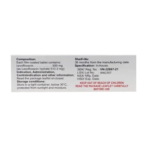 Melevox 500 Korea Prime 3 vỉ x 10 viên (Levofloxacin)