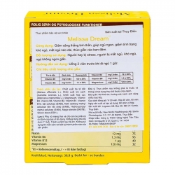 Melissa Dream New Nordic 2 vỉ x 20 viên - Viên uống giảm căng thẳng, ngủ ngon Melissa Dream New Nordic 2 vỉ x 20 viên - Viên uống giảm căng thẳng, ngủ ngon