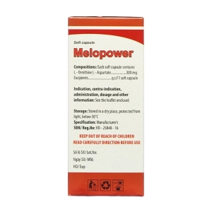 Melopower 300mg Mediplantex 12 vỉ x 5 viên Melopower 300mg Mediplantex 12 vỉ x 5 viên