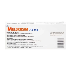 Meloxicam 7.5mg Domesco 2 vỉ x 10 viên Meloxicam 7.5mg Domesco 2 vỉ x 10 viên