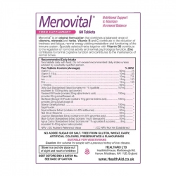 Menovital Healthaid 4 vỉ x 15 viên - Viên uống cân bằng nội tiết tố nữ Menovital Healthaid 4 vỉ x 15 viên - Viên uống cân bằng nội tiết tố nữ