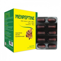 Menpeptine Enzyme Hộp 10 vỉ x 10 viên - Hỗ trợ giảm các triệu chứng rối loạn tiêu hóa