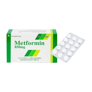 Metformin 850mg Tipharco 4 vỉ x 15 viên (Metformin hydroclorid)