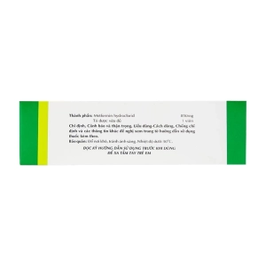 Metformin 850mg Tipharco 4 vỉ x 15 viên (Metformin hydroclorid)