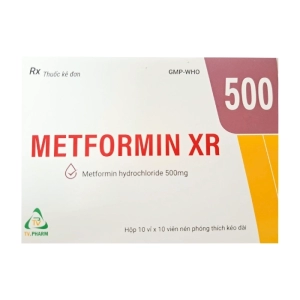 Metformin XR 500 TV.Pharm 10 vỉ x 10 viên (Metformin hydrochloride)