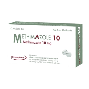 Methimazole 10 Herabiopharm 3 vỉ x 10 viên (Methimazole)