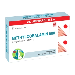 Methylcobalamin 500 Ampharco U.S.A 1 vỉ x 10 viên Methylcobalamin 500 Ampharco U.S.A 1 vỉ x 10 viên