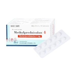 Methylprednisolon 4 Khapharco 10 vỉ x 10 viên Methylprednisolon 4 Khapharco 10 vỉ x 10 viên