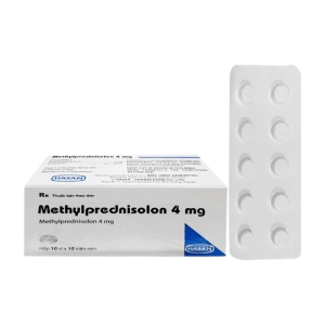 Methylprednisolon 4mg Hasan 10 vỉ x 10 viên Methylprednisolon 4mg Hasan 10 vỉ x 10 viên